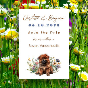 Save the Date Chow Dog Wedding Ankündigung