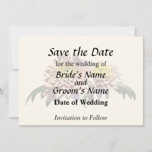 Save The Date Chrysanthèmes rose clair