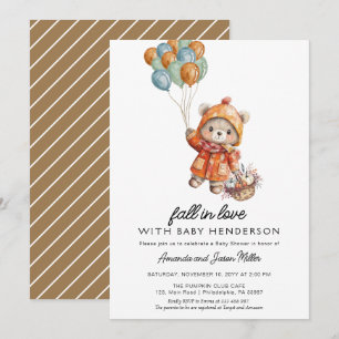 Save The Date Chute amoureuse mignonne Baby shower ours en peluc