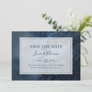 Save The Date Ciel de nuit céleste avec cadre horizontal