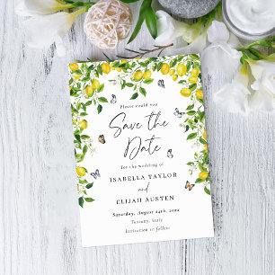 Save The Date Citrons aquarelles