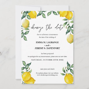 Save The Date Citrons Changer la date de mariage