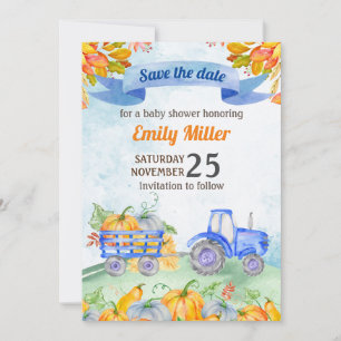 Save The Date Citrouille aquarelle Enregistrer la date