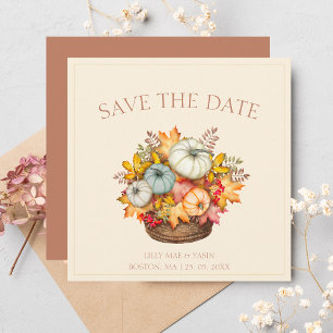 Save The Date Citrouilles d'automne en terracotta rustique Maria