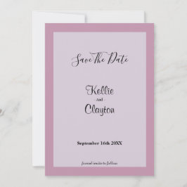 Save The Date Clair violet encadré Enregistrer la date
