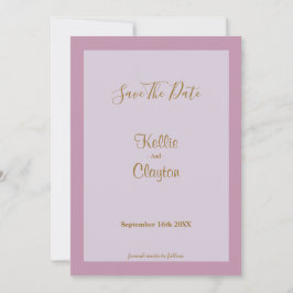 Save The Date Clair violet encadré Enregistrer la date