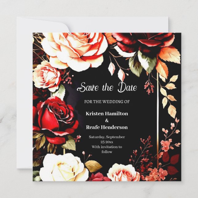 Save The Date Classe Bohême Bourgogne (Devant)