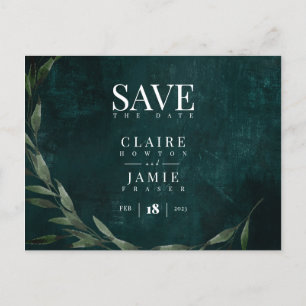 Save the Date, Classic Green Feiertagspostkarte