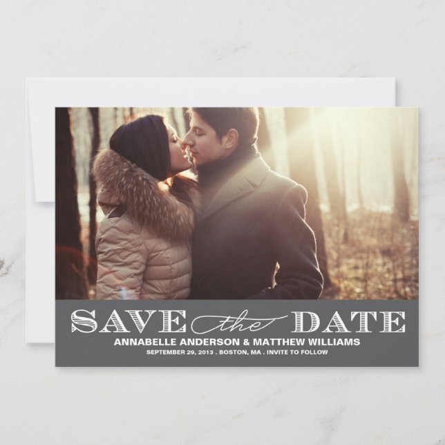 Save The Date Classy Enregistrer la date PostCard (Devant)