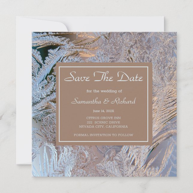Save The Date Classy Frosted Enregistrer la date (Devant)