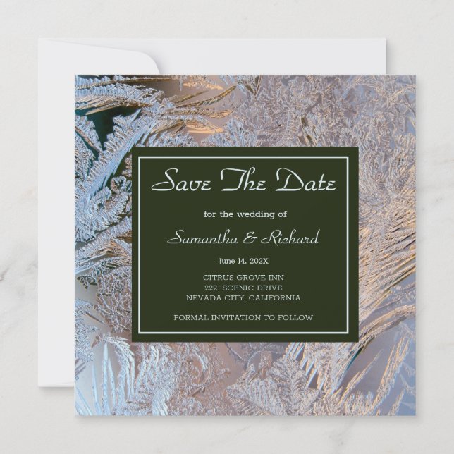 Save The Date Classy Frosted Enregistrer la date (Devant)