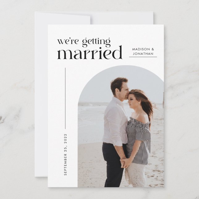 Save The Date Classy Nous nous marions Arch Photo (Devant)