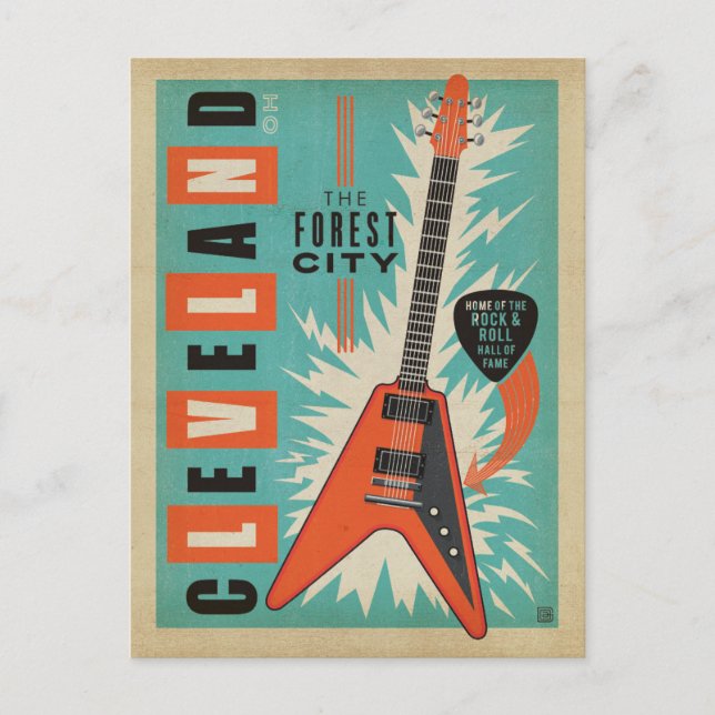 Save The Date | Cleveland, OH Ankündigungspostkarte (Vorderseite)