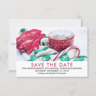 Save The Date Cocoa de Noël SUCRE DE CANNE Écharpe & Mitts