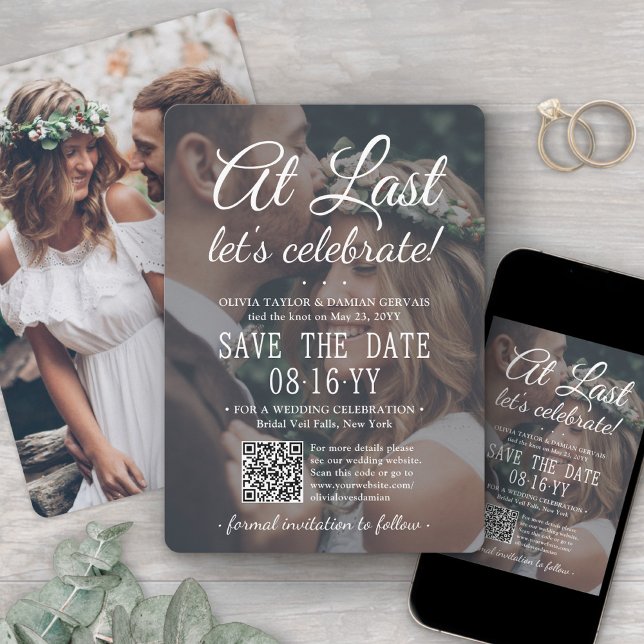 Save The Date Code QR de la réception de mariage finalement repo (Créateur téléchargé)