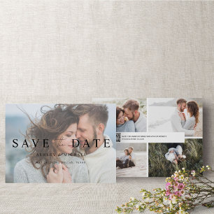 Save The Date Code QR Elegant Vellum Overlay 5 Fiançailles photo