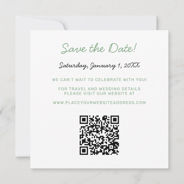 Save The Date Code QR Enregistrer la date (Dos)