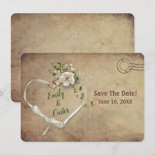 Save The Date Coeur de ruban mariage Enregistrer la date