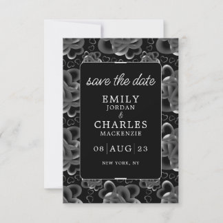 Save The Date Cœurs à profusion Élégant mariage