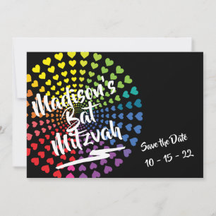 Save The Date COEURS DE COEUR DE PLANCHE Bat mitzvah Enregistrer