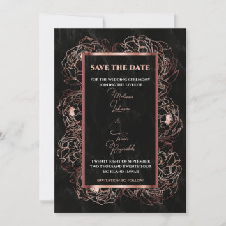 Save The Date Coffee Gold Regalia in Royal Affair Enregistrer la