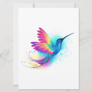 Save The Date Colibri arc-en-ciel exotique