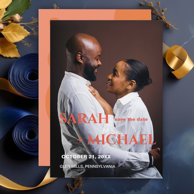 Save The Date Collage de couleurs modernes (Créateur téléchargé)