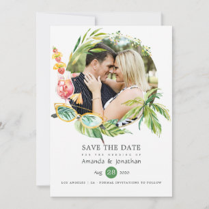 Save The Date Collage de photos de mariage d'été