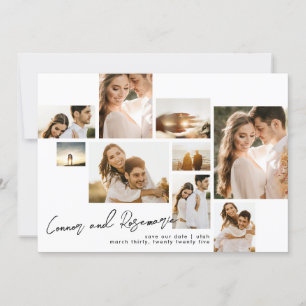 Save The Date Collage moderne personnalisable Qr Code Multi Phot