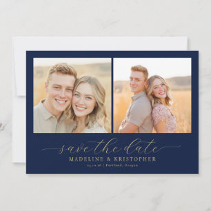 Save The Date Collage photo contemporain de la marine joyeuse