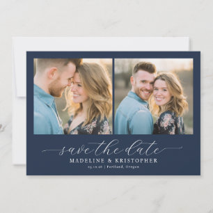 Save The Date Collage photo romantique marine