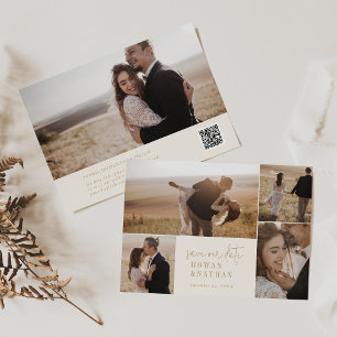 Save The Date Collage photo Vintage or moderne chic