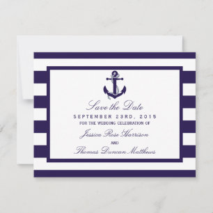 Save The Date Collection de Mariages de la marine d'Ancres nauti