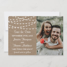 Save The Date Collection de Mariages Rustic Burlap
