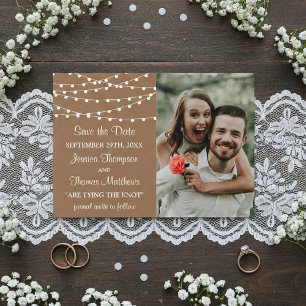 Save The Date Collection de Mariages Rustic Kraft