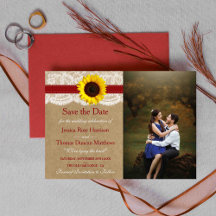Collection Rustique de Mariages de tournesol Kraft