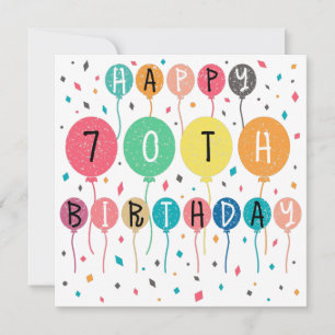 Save The Date Colorful Happy 70e anniversaire