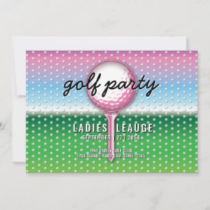 Save The Date Conception de fête de golf pour dames élégantes