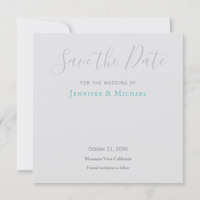 Save The Date Conception de professionnel de mariage moderne, Sa (Devant)