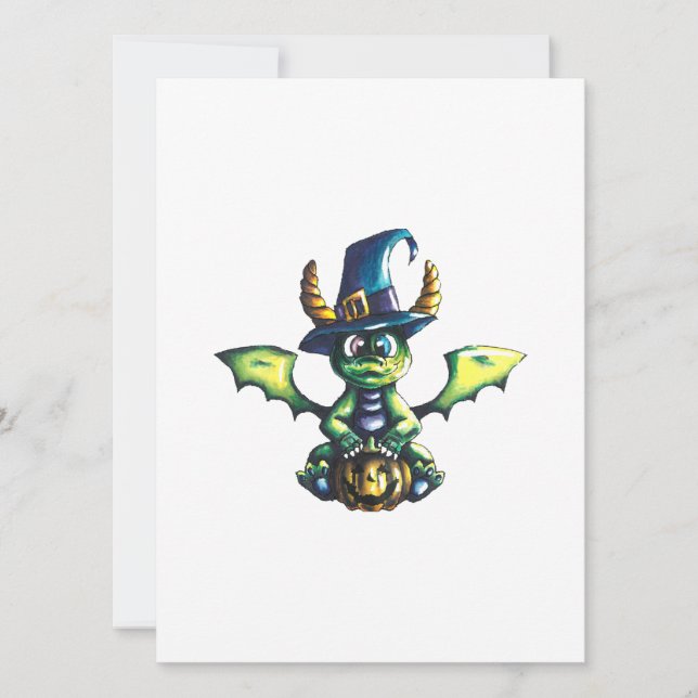 Save The Date Conception magique du dragon d'Halloween (Devant)