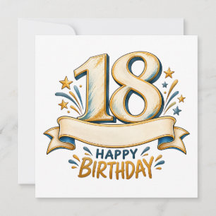 Save The Date Conception or personnalisée d'anniversaire 18 ans