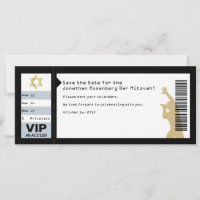 Concert Ticket Bar Mitzvah Enregistrer la date en 