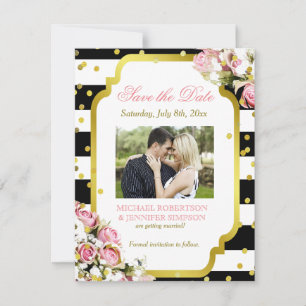 Save the Date Confetti-Rose einfügen Babys Atem