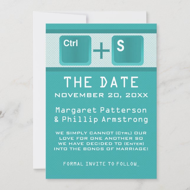 Save The Date Contrôle de clé de l'ordinateur Enregistrer la dat (Devant)