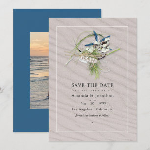 Save The Date Cool Summer Beach Wedding Photo