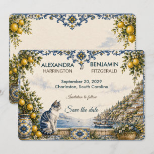 Save The Date Côte amalfitaine   Carreau de mariage italien médi