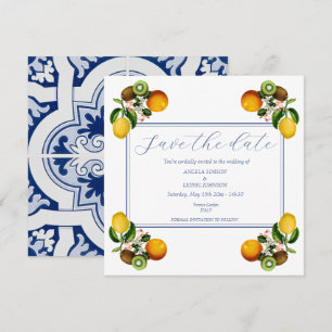 Save The Date Côte d'Amalfi Carreaux de citron Italie Personnali