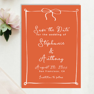 Save The Date Coucher de soleil italien Whimsical avec Mariage b