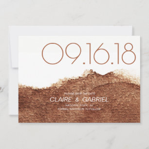 Save The Date Couleur de cuivre moderne simple mariage enregistr