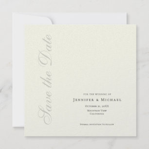 Save The Date Couleur ivoire Minimaliste Moderne Simple Professi